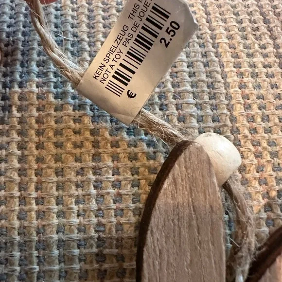 Handmade NEW Wooden Bunny Ornament with Wool Cloud - Picture 3 of 8